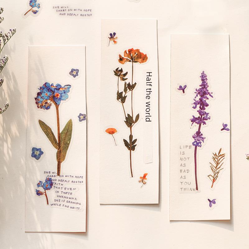 Мистер. Наклейки из бумаги PET Flower Series 2: Свежие цветочные украшения своими руками
