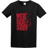 PEACH JO+ West Side Story Фильм Унисекс 100% Хлопок Футболки с коротким рукавом Черный