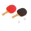 Dollhouse Miniature 1/12 Table Tennis Ball Racket Kit Room Fairy Garden Accessory