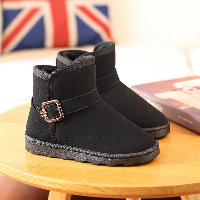Ins Fashion High Quality Women Winter Snow Boots Plush Waterproof Warm Fur Female Ankle Boots Shallow Solid Rubber Women Boots