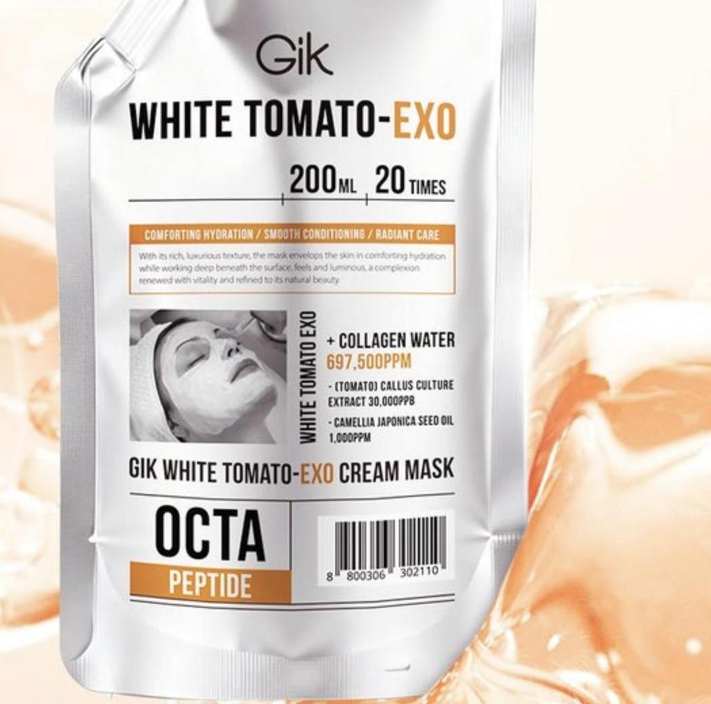 GIK White Tomato Exo Tone Up Radiance Moisture Soothing Sleeping Cream Wash Off Mask Pack 30ml Night Moisturizer Glow Cream