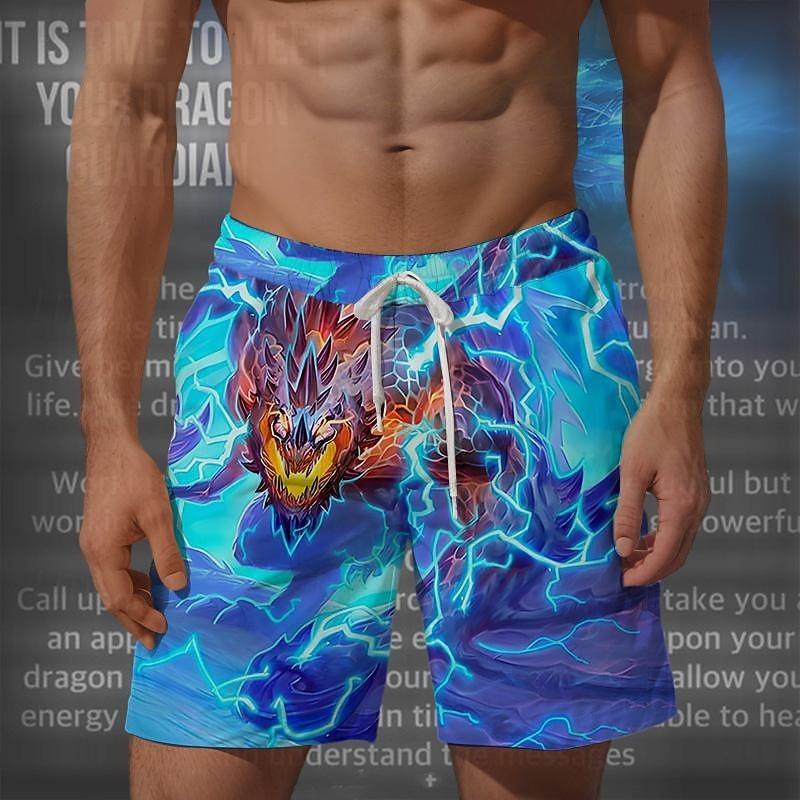 Men's Animal Tiger Swim Trunks Swim Shorts Board Shorts Mid Waist Streetwear