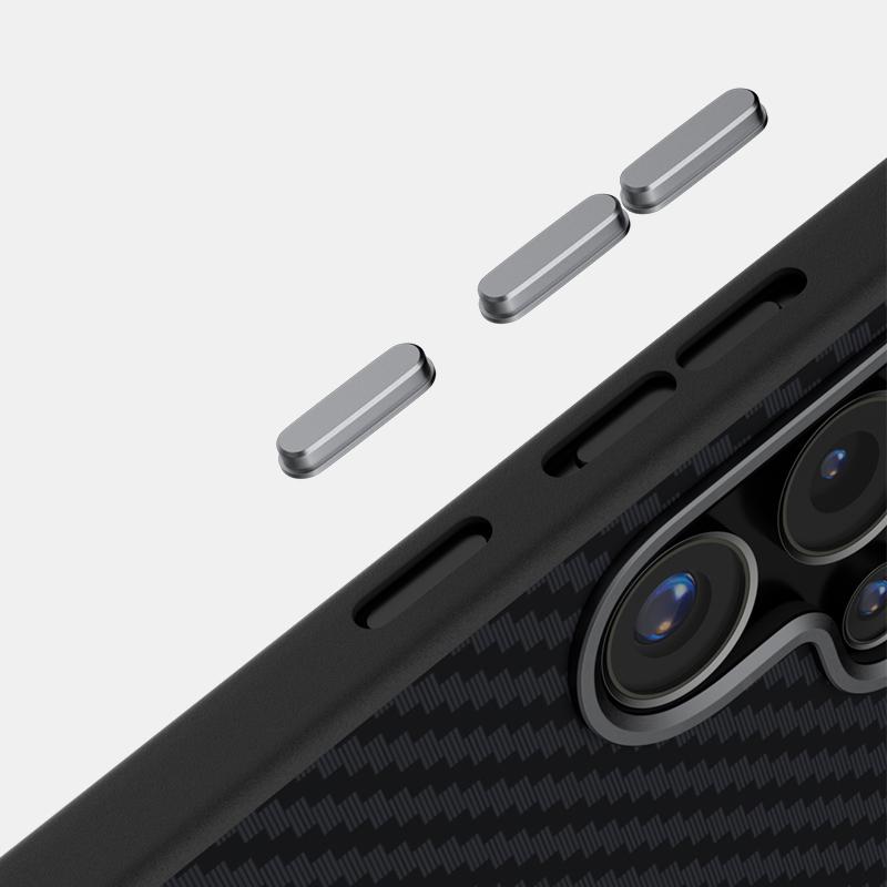 Модный Чехол Magsafe с Текстурой Углеродного Волокна 2C Для Samsung Galaxy S25 FE S25FE Круг для Камеры Чехол для Мобильного Телефона