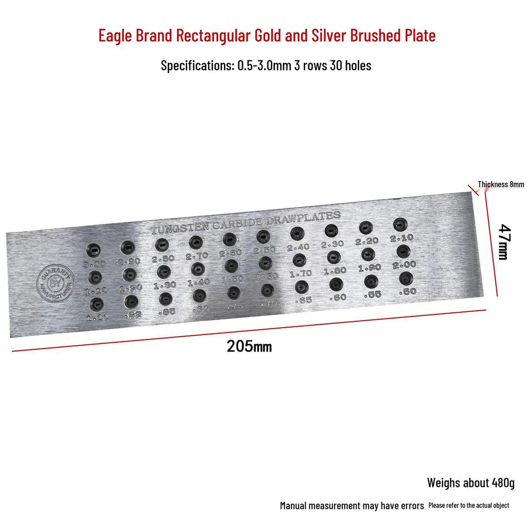 Professional Gold & Silver Wire Drawing Plate for Jewelry