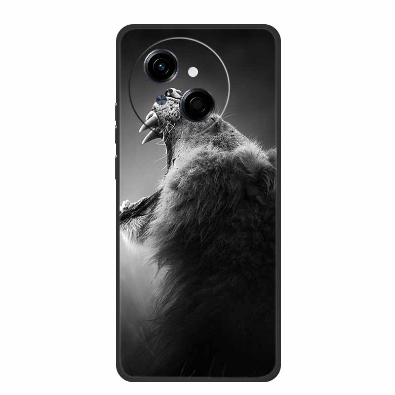 Чехол для телефона Tecno Spark 40C 6,67" Модные фото Черный силиконовый Мягкий ТПУ Чехол-накладка для Tecno Spark 40C Чехлы 40 C Coque