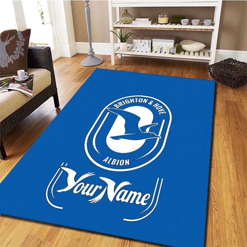 Brighton Hove Albion Custom Name Carpet Rug For Living Room Bedroom Home Sofa Decoration Kids Play Nonslip Floor Mat