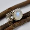 Natural Rainbow Moonstone Ring, 92.5% Silver Ring, Silver Moonstone Ring, Gemstone Ring, 925 Sterling Silver Ring, Boho Moonstone Ring