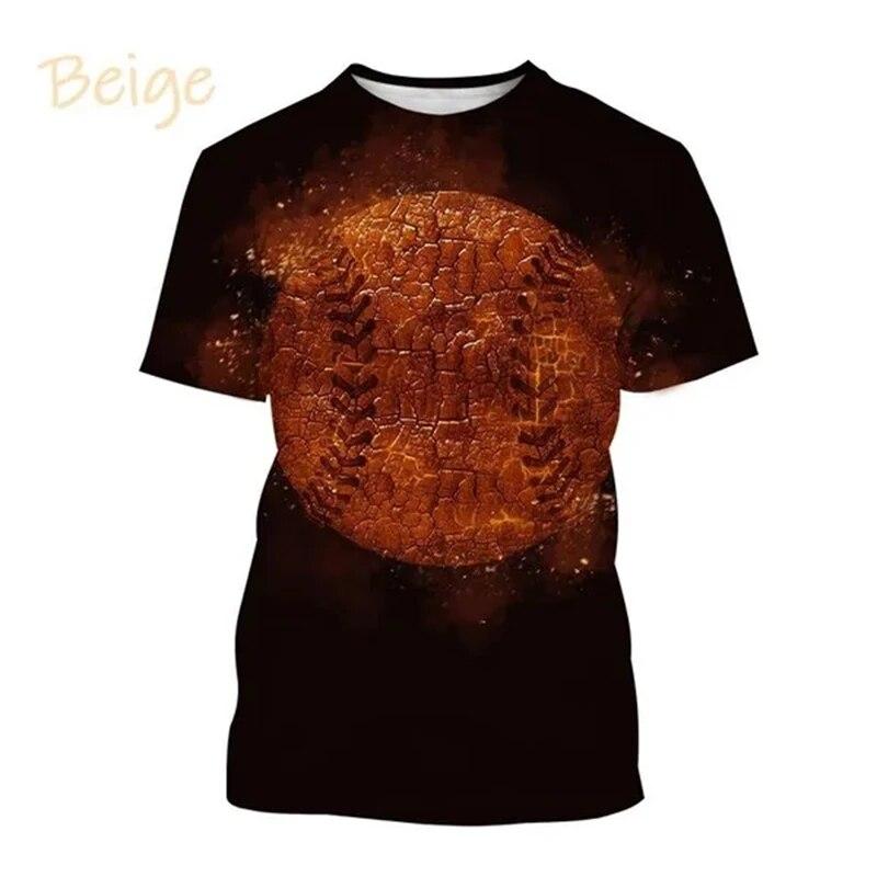 Лидер продаж, бейсбольная футболка с принтом, индивидуальная 3D футболка, спортивная софтбольная футболка унисекс в стиле Харадзюку, быстросохнущая футболка с короткими рукавами, топ