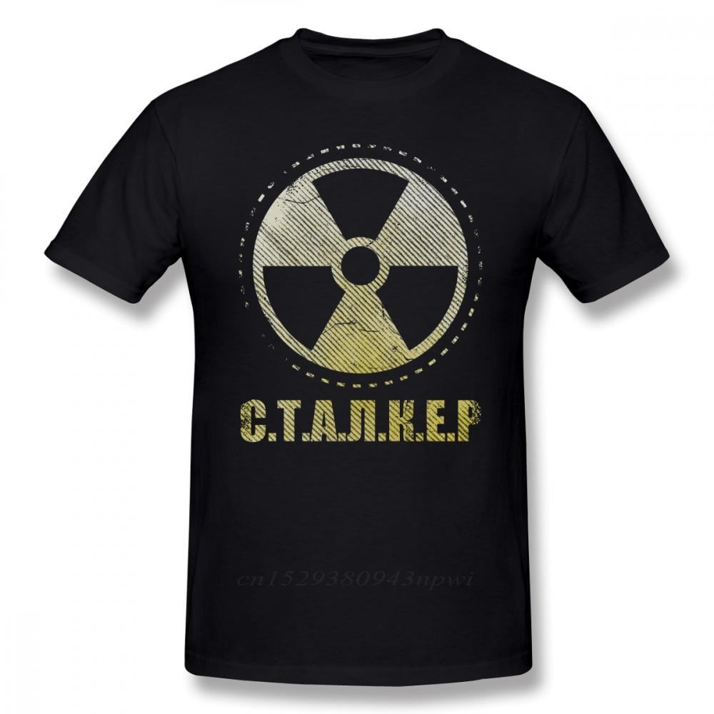 Игровая футболка Сталкер Патч фракции Одиночка Футболка с принтом Повседневная футболка Мужская Милая Хлопковая с короткими рукавами Футболка