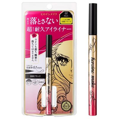 Heroine Make Prime Liquid Rich 01 Кисточка-аппликатор Сделано в Водостойкий Смывается теплой водой Подводка для глаз, Стойкий, Черный, 0,4 мл, Кончик 0,1 мм, Япония, Ультратонкий