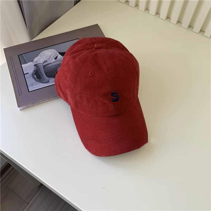 New Fashion Embroidered Baseball Cap Women's Casual Versatile Cap Soft Top Wide Eaves Show Face Small Baseball Cap Men