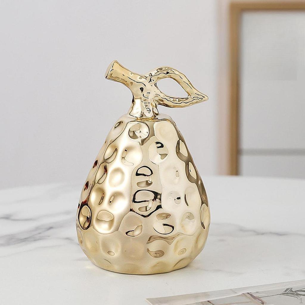 Ceramic Figurine Pearl Statue Artwork Gift Crafts Decoration Ornament Fruit Sculpture for Office