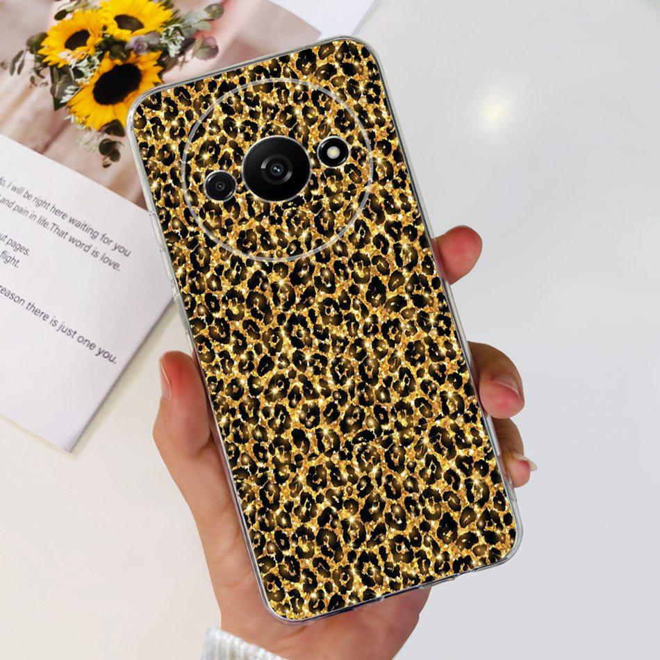 Чехол для Xiaomi Redmi A3 RedmiA3 A 3 4G 2024 Элегантный принт Мягкий силикон Прозрачный ТПУ Тонкая задняя крышка телефона