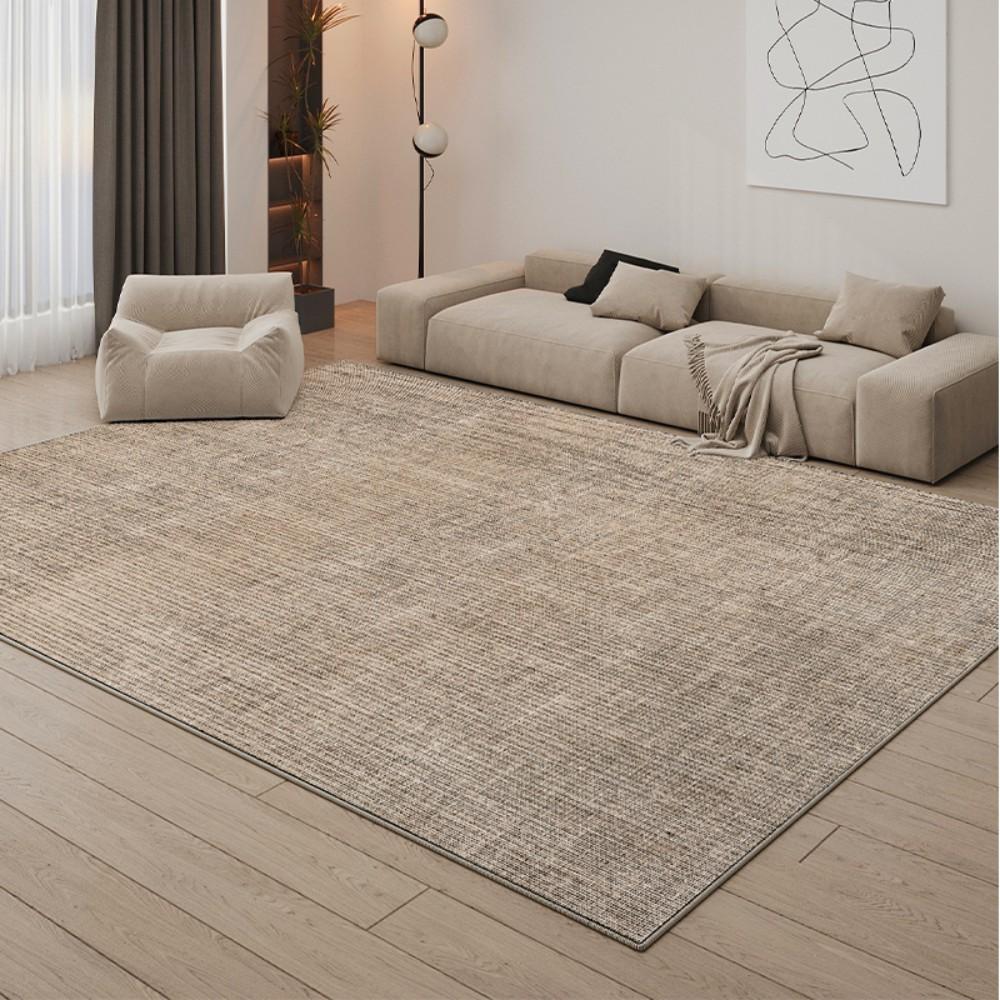 Minimalist Cream Tone Striped Living Room Bedroom Rug Large Area Rug Sofa Rug Waterproof Stain Resistant Home Decor
