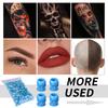 Peslief Disposable Silicone Durable 200pcs/Bag Skull Tattoo Ink Cup for Permanent Makeup Accessories