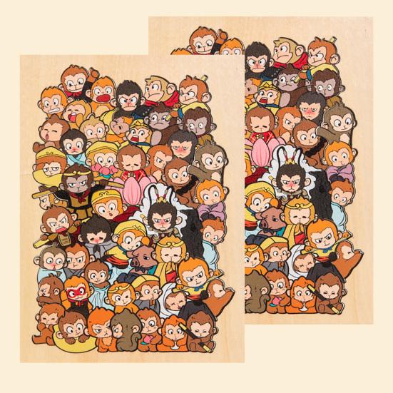 1/3 Набора Деревянная Пазл-Доска с Рамкой 3D Неправильной Формы Котенок Собака Панда Дом Король Обезьян Автомат со Снеками Пазл Украшение Орнамент