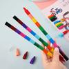 1Pcs 12 Colors Crayon Creative Building Blocks Graffiti Pens For Painting Stationery Student For Kids Square Crayon Oil Pastel