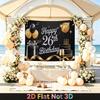 1pc Birthday 26th Balloon Elegant Party Banner Red