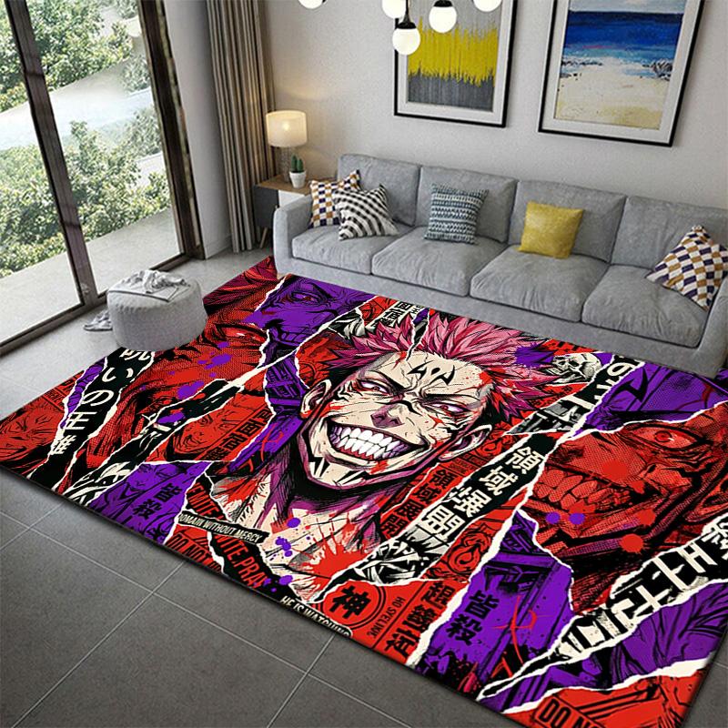 Naruto Ninja Force Pattern Rug Soft Washable Non-Slip Carpet for Home Game Room