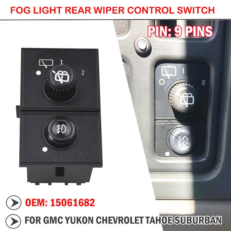 15061682 Fog Light Control Switch Fog Light Rear Wiper Control Switch For 2003-2006 Chevrolet Tahoe Escalade GMC Yukon Suburban