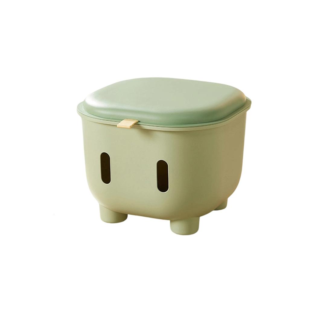 Multifunctional Kids Storage Stool with Lid Soft Seat Cover Durable Plastic Construction for Toys Snacks Clothes Household Use