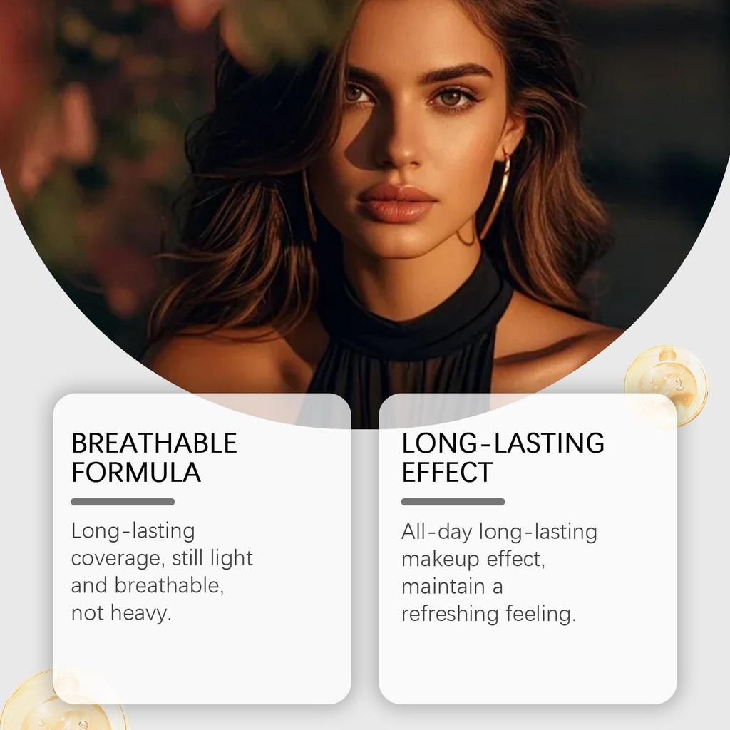 Protective toning liquid foundation (dark skin) Lightweight, breathable, not heavy and durable makeup effect to create even skin tone