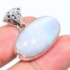 Natural Rainbow Moonstone Gemstone 925 Solid Sterling Silver Pendant 1.18" E7k80
