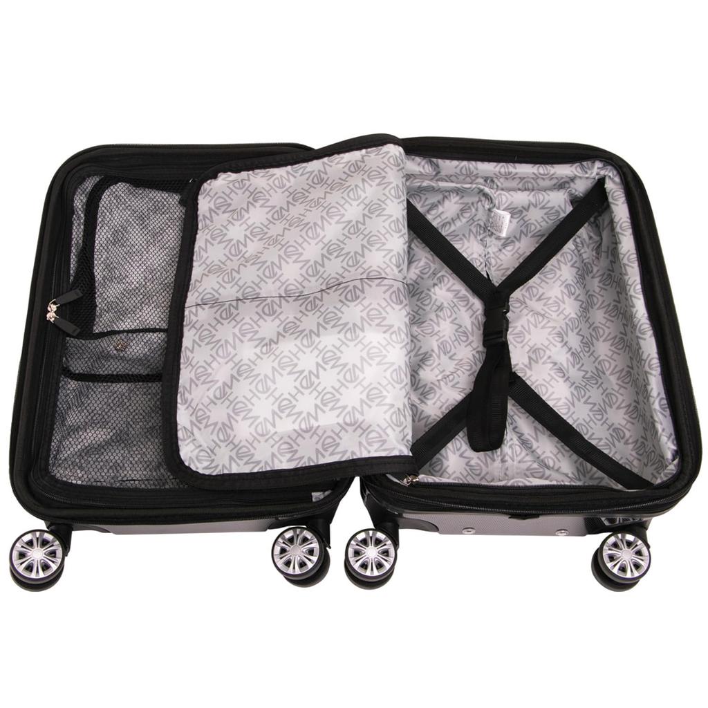 Чемодан для переноски, черный ободок, размер S, удлинение, жесткая сумка для переноски, застежка-молния [HEM] 39-50600 TR-024-01