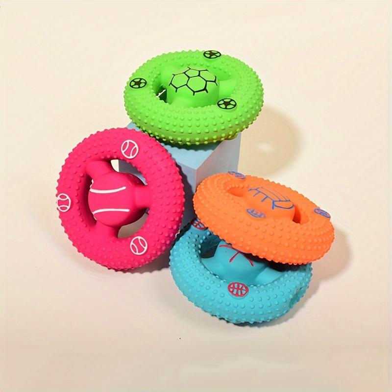 Интерактивная игрушка-пищалка для собак — идеально подходит для снятия скуки и поощрения физических упражнений — прочный латексный материал — подходит для мелких и средних пород