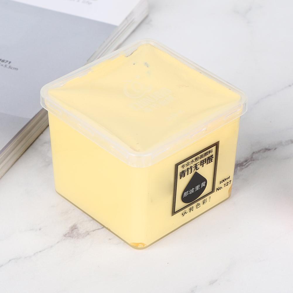 100 мл Пигмент для гуаши Квадратная чашка Форма Рисовальный инструмент Художественные принадлежности Желтый