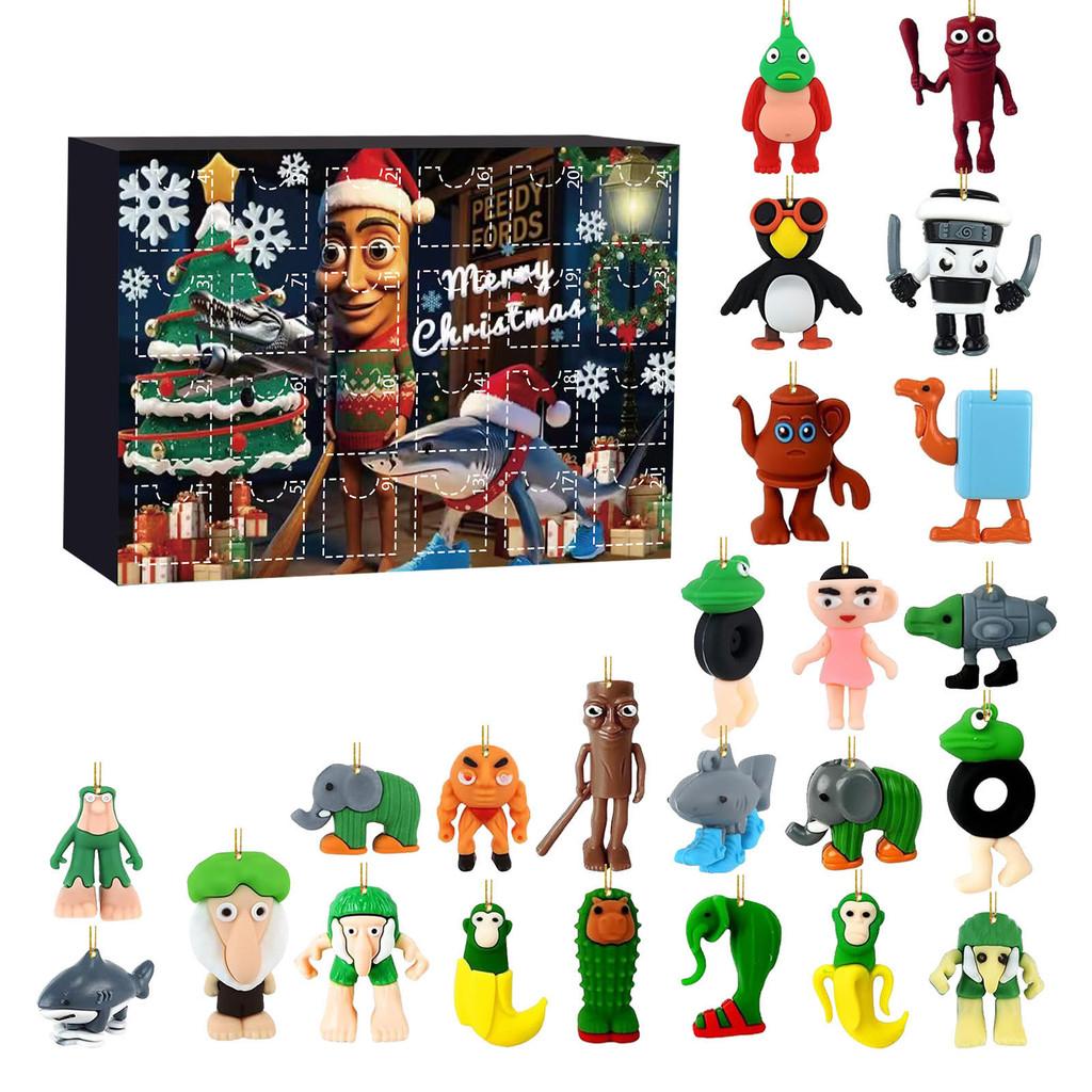 Italian Brainrot Al Acrylic Christmas Countdown Calendar With Character Figures For Holiday Decor
