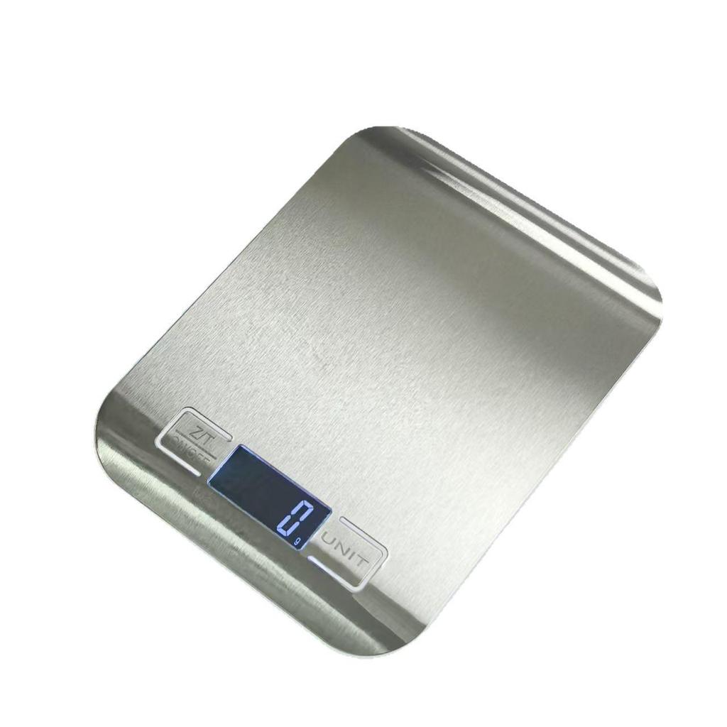 Stainless Steel Electronic Kitchen Scale, 10kg Capacity, Precise Gram Weight for Food and Baking.
