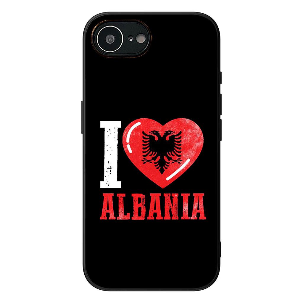 Чехол для Apple iPhone 16 15 14 Plus 13 12 Mini 17 Pro Max + ProMax 16E Air 16+ 15+ Coque Чехол для телефона Флаг Албании Албанцев