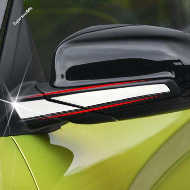 Stainless Steel Exterior Refit Accessories For Hyundai Kona 2018 - Outside Door Rearview Mirror Rubbing Strip Cover Trim