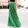 Повседневные плиссированные юбки в пол для женщин, однотонные, элегантные, женская одежда, низ
