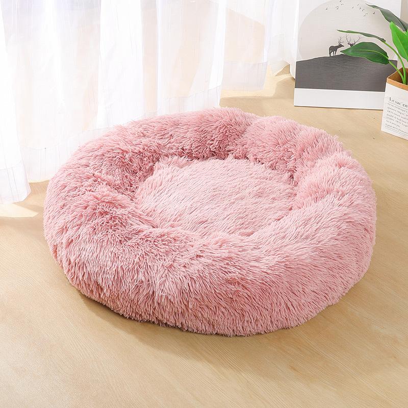 Зимний утолщенный теплый наполнитель для кошачьего туалета Мягкий круглый наполнитель для кошачьего туалета Плюшевый коврик для домашних животных