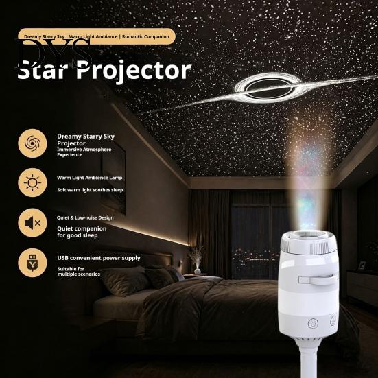 Soft Light for Sleeping 2-in-1 Star Projector Night Light, Starry Sky Ambient Lamp with Films, Room Decor Gift Kids USB Powered Dual-Mode Bedroom
