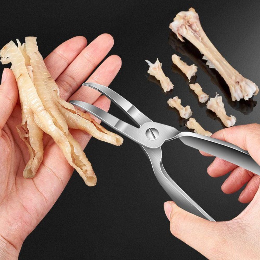 Curved Tip Chicken Feet Boneless Pliers Professional Claw Bone Removal Tool  Restaurant