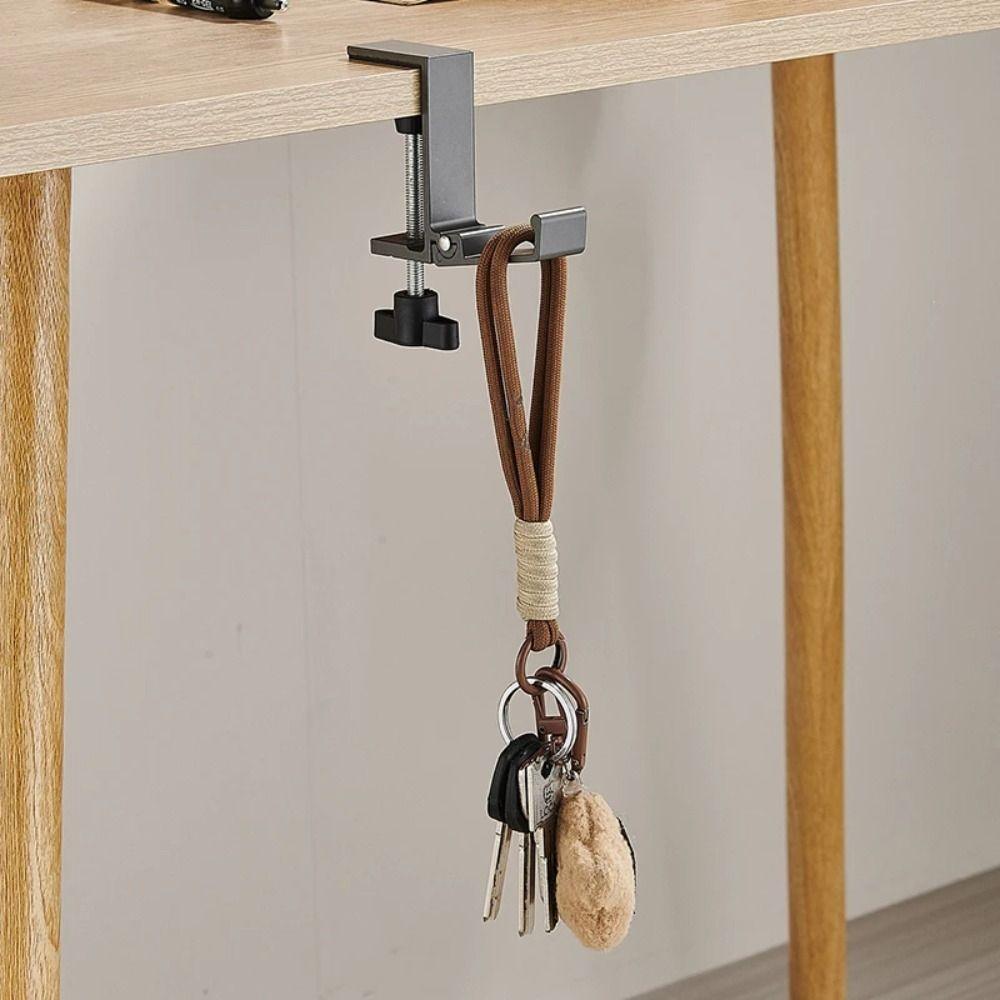 Подвесной крючок на боковую сторону стола, без сверления, стойка для сумок, новый складной крючок для сумки