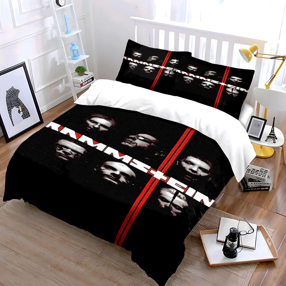 Faces with red stripes. Bedding sets Duvet cover sets Duvet covers Pillowcases(1 * Duvet Cover 2 * Pillowcases without duvet insert)