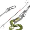 Snake Grabber Collapsible Wide Jaw Reptile Tongs Catcher Tool with Non-Slip Handle Snake Catcher Hunter Farmer Long Reach Grabber