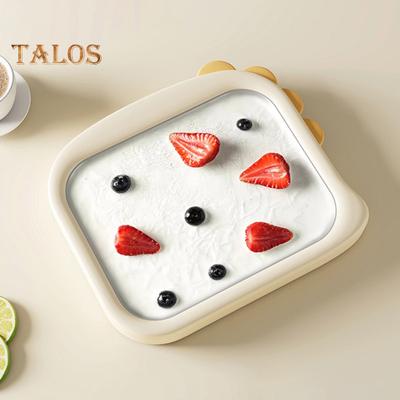 Детская мороженица из нержавеющей стали для заморозки йогурта и сорбета с 2 скребками, без электричества, набор для самостоятельного изготовления домашнего мороженого для семейного отдыха