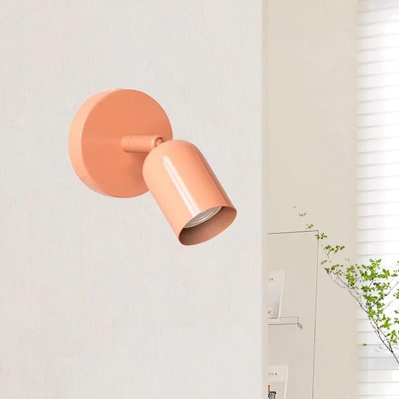 Светодиодный настенный светильник Nordic Minimalist Macaron Room Decorative Для прикроватной тумбочки, кабинета, прихожей, коридора, внутреннего декора, светильники