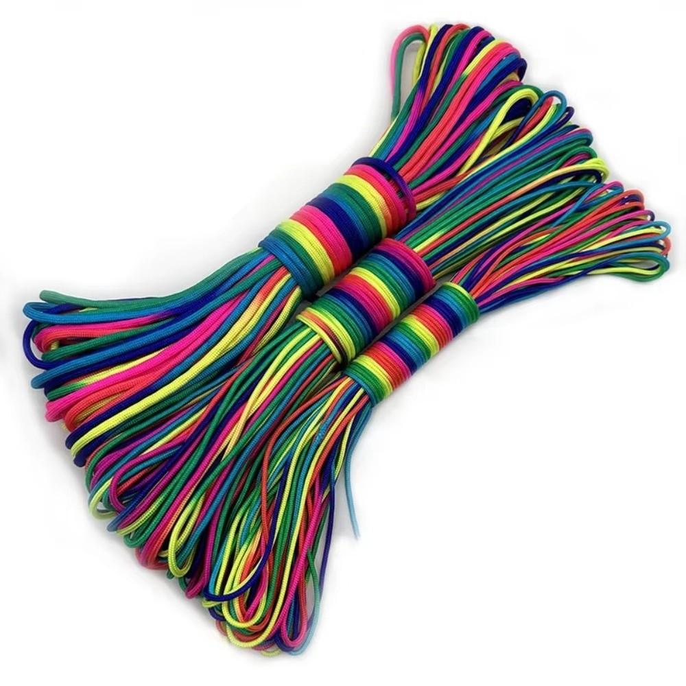 Durable Parachute Cord Multi-Strand Bracelet Cord New Rainbow Paracord Rope Survival Gear