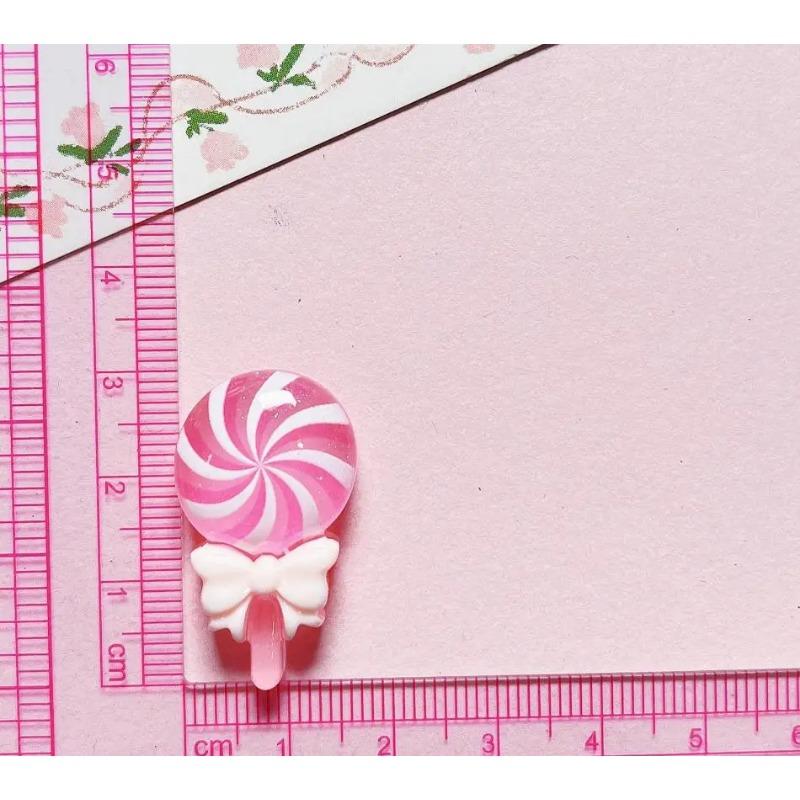 100 кавайных бантов леденцов на палочке из смолы с плоской задней частью кабошон художественные принадлежности украшения шарм DIY ремесло кукольный дом аксессуары