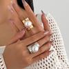 Exaggerated Irregular Wide Ring For Women, Adjustable Geometric Ring, Elegant Jewelry, Women'S Ring Accessories