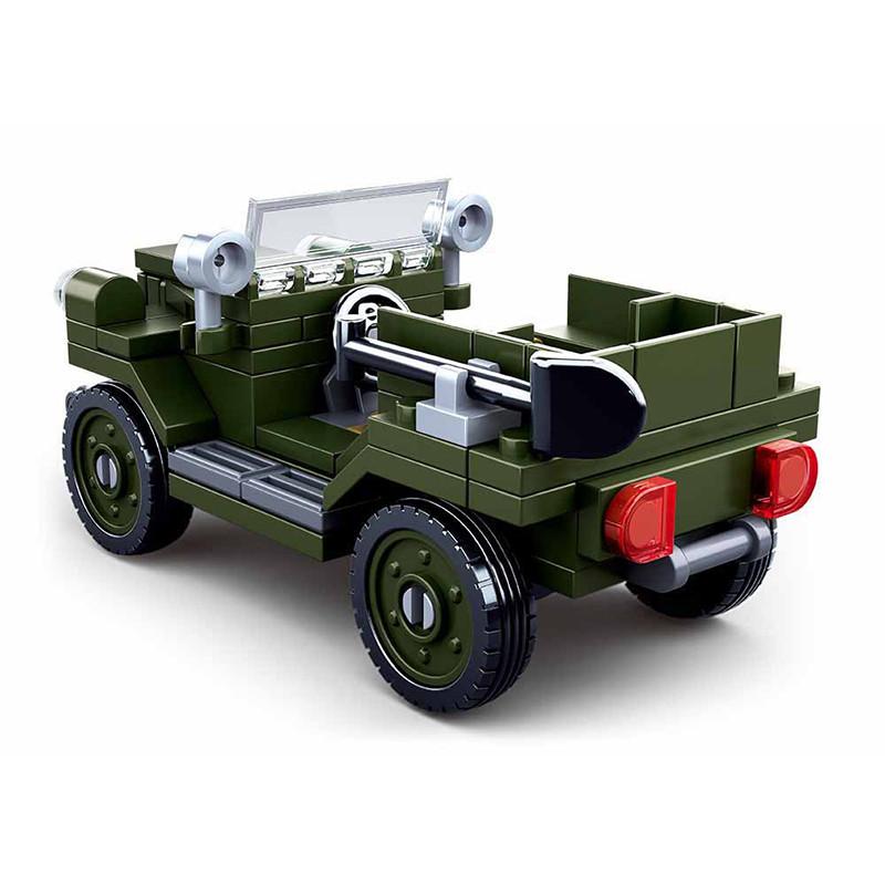 WW2 немецкий военный ГАЗ-67 джип армейский автомобиль строительные блоки наборы кирпичей классические модели оружия детские игрушки
