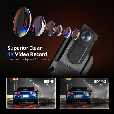 4K Зеркало заднего вида DVR CAR DVR Dual Dash Cam 4K Зеркало Черный Ящик Поддержка GPS Wifi 4K Автомобильный Видеорегистратор