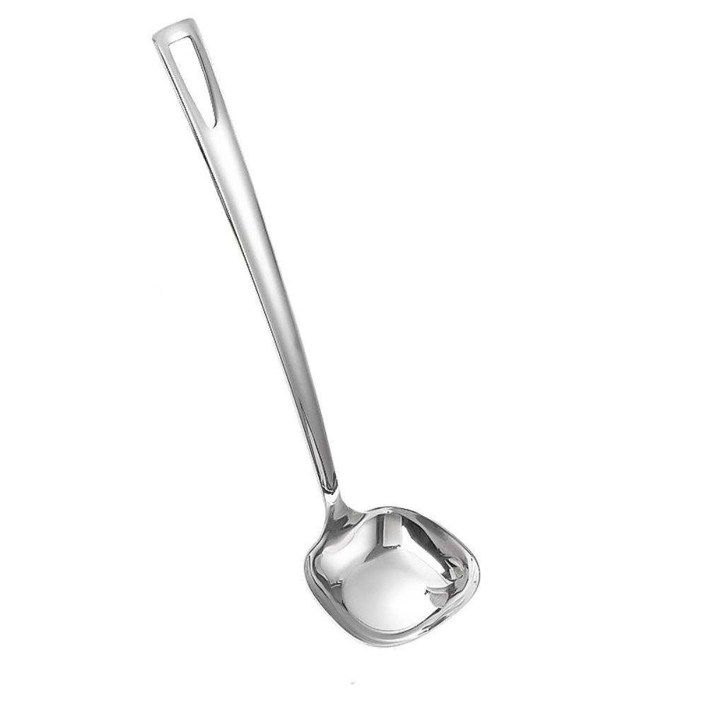 Anti Scalding Hot Pot Spoon Silver Soup Spoons Kitchen Cooking Tools Stainless Steel Spoon  Kitchen