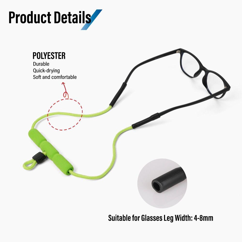 Polyester Foam Eyewear Retainer Adjustable Length Glasses Cord Sunglasses Lanyard Water Sports